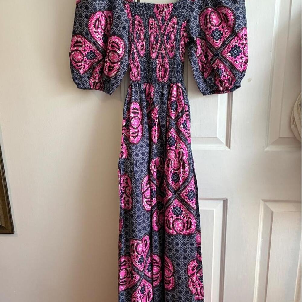 Elisamaria pink and gray paisley
